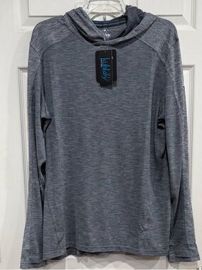 Kuhl Men's Large Engineered Hoodie Performance T-Shirt Grey NWT UPF 20 Sun